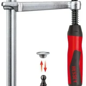 Ausverkauf Ganzstahlschraubzwinge OMEGA Spann-W.200mm A.100mm 2-K-Griff BESSEY