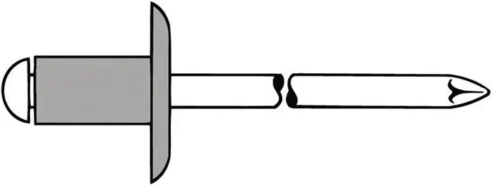 Blindniet Nietschaft dxl 4,0x12,0mm K12 Alu/Stahl 500 St.GESIPA VE: 500 Stück Garantierte Lieferung