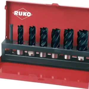 Kernbohrersatz 7tlg.D.12-14-16-18-20-22mm HSS TiAlN Schnitt-T.30mm Weldon RUKO Letzte Chance