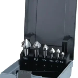 Kracherpreis Kegelsenkersatz DIN 335C 90Grad 6,3-20,5mm HSS 6-tlg.Ku.-Kass.RUKO