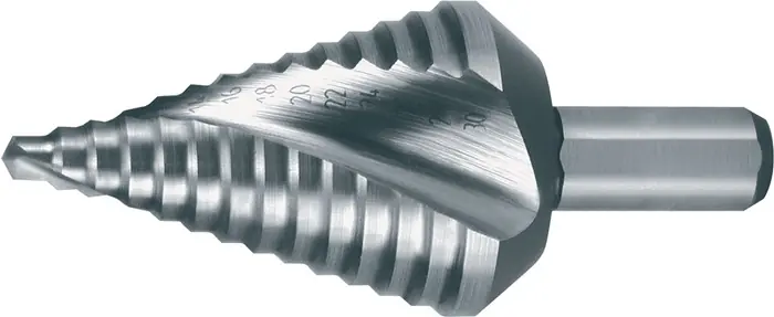 Sale Stufenbohrer Bohrber.4-30mm HSS Spiralnut Gesamt-L.72mm Z.2 Stufen 14 RUKO