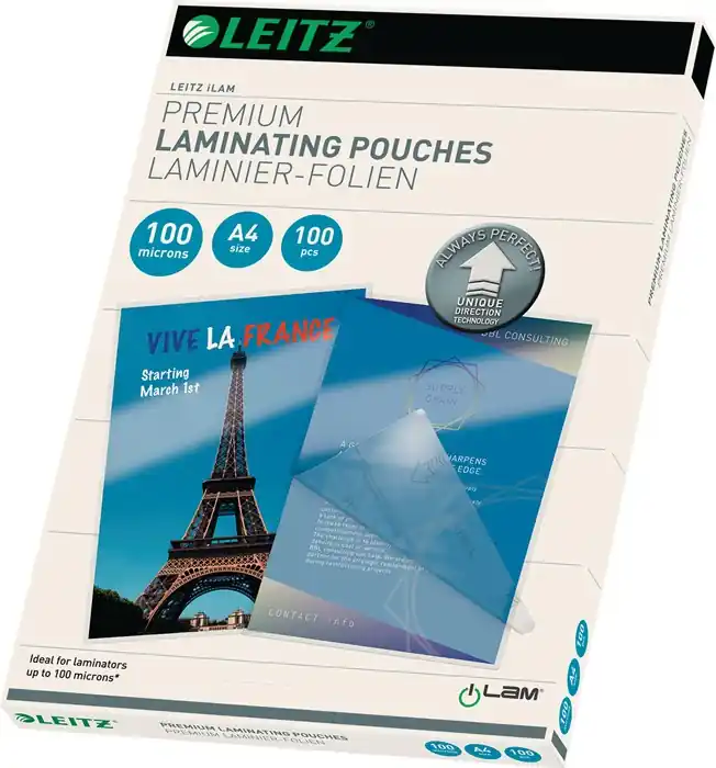 Laminierfolie DIN A4 L303xB216mm Folienstärke 100 µm KT=100 St.LEITZ Neuheit