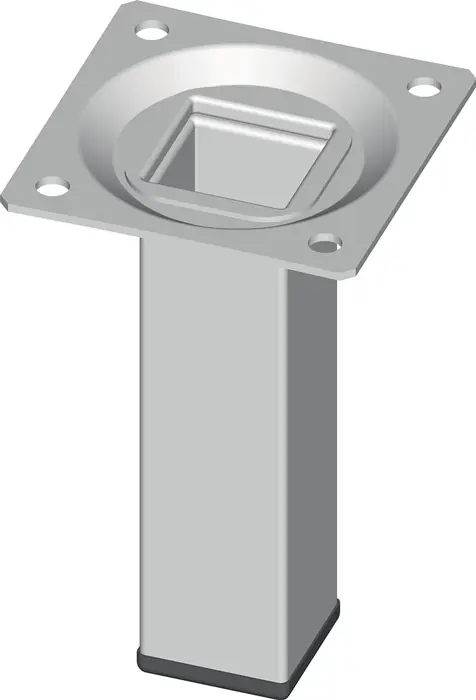 Möbelfuß weiß 25x25mm H.800mm Platte 4 St./Set ALFER ALUMINIUM VE: 4 Stück Versand Am Gleichen Tag