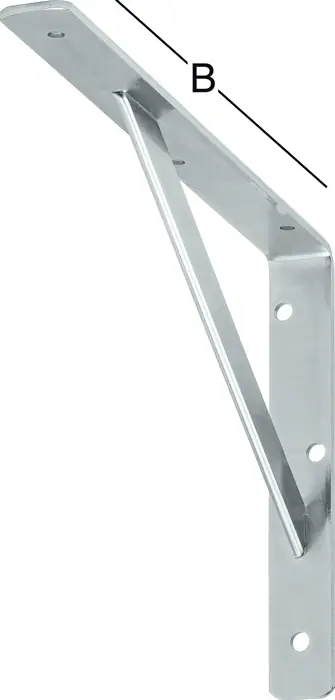 Stegkonsole L.400mm H.250mm B.30mm S.4mm STA pulv.weiß Trgf.250kg VORMANN Super-Preis