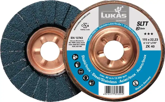 Neue Kollektion Fächerscheibe SLTT ZK D.115mm K.60 fl.STA ZK LUKAS VE: 10 Stück