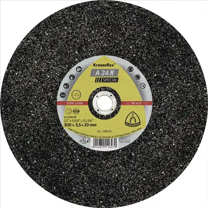 Bestseller Trennscheibe A 924 R Special D356x4mm ger.STA Bohr.25,4mm KLINGSPOR VE: 10 Stück