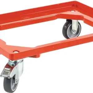 Versand Am Gleichen Tag Kistenroller Trgf.250kg Gummi-Bereifung L600xB400mm Ku.rot ALLIT