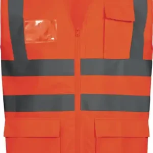 Sichere Zahlung Warnweste EWALD Gr.XXL orange EN ISO 20471 Kl.EN ISO 13688 SAFESTYLE