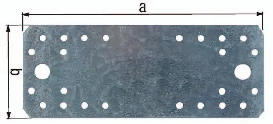 Sonderaktion Flachverb. EN 14545:29-2 L.180mm B.40mm S.3mm STA sdmverz. Anz. Löcher 4/16 GAH VE: 50 Stück