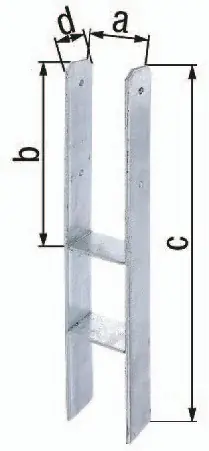 Jetzt Kaufen H-Pfostenträger ETA-10/0210 111x300x600x60mm STA roh TZN GAH