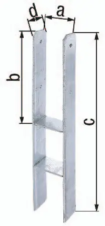 H-Pfostenträger ETA-10/0210 81x300x600x60mm STA roh TZN GAH Günstig