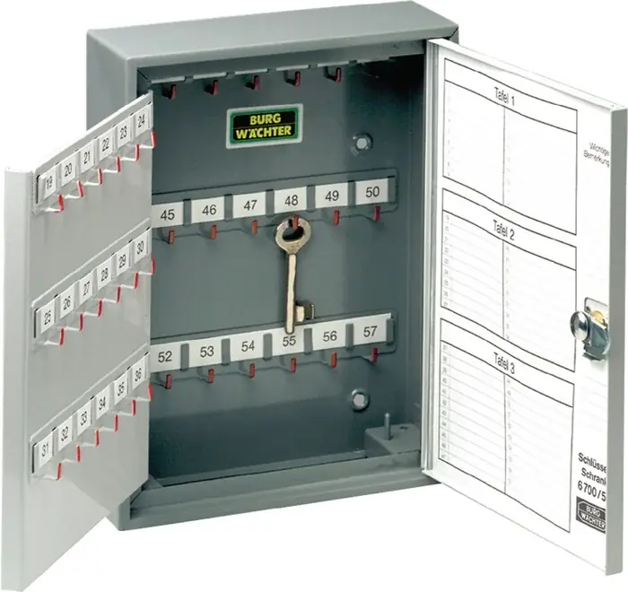 Schneller Versand Schlüsselschrank 6700/ 74 R H330xB245xT85mm2-türig m.Zylinderschl.Anz.Hak.74