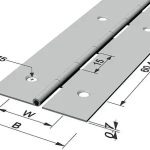 Preis Gesenkt Stangenscharnier B.offen 32mm S.0,7mm 600mm Fe vern.PG