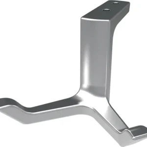 Decken-Mantelhaken 0200 zweifach A.87mm Alu.silberf.elox.H.49mm HERMETA Neuheit
