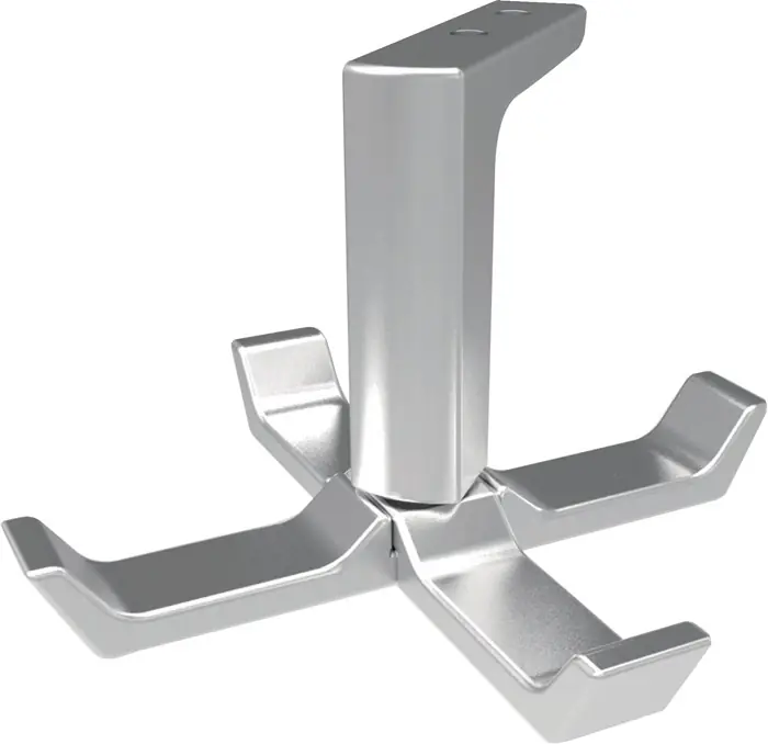 Decken-Mantelhaken 0201 vierfach A.83mm Alu.silberf.elox.H.55mm HERMETA Direkt Vom Hersteller