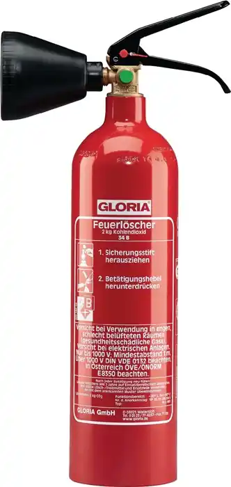 Kohlendioxidfeuerlöscher 2kg 34 B m.Wandh. Top-Preis