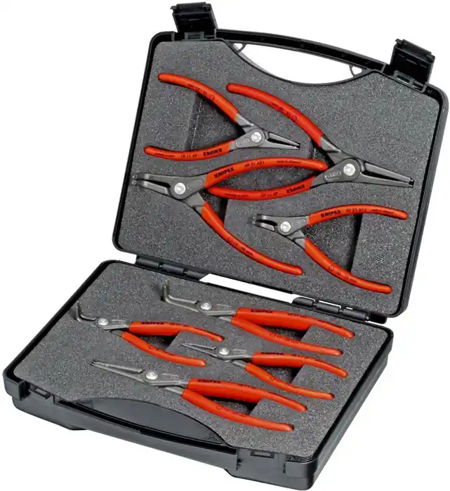 Abverkauf Sicherungszangensatz 8-tlg.in Ku.-Koffer 10-60mm KNIPEX