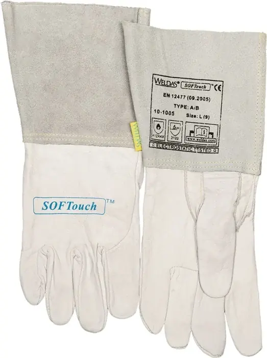 Schweißerhandschuhe Gr.XL (9,5) natur Kalbsnarben-/Rindspaltleder/Softtouch 5 PA VE: 5 Paare Sofort Bestellen