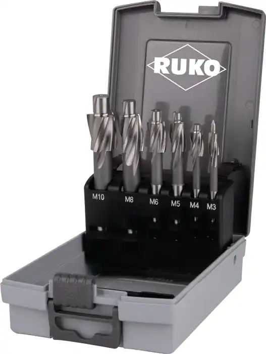 Sofort Bestellen Flachsenkersatz DIN 373 M3-M10 fein f.DL HSS Blank Z.3 Ku.-Kass.RUKO