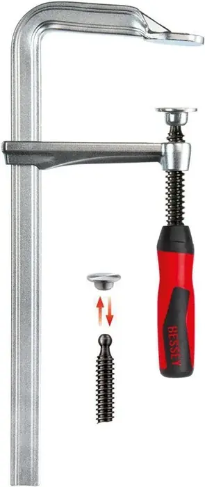 Zertifiziert Ganzstahlschraubzwinge GZ-2K Spann-W.1000mm A.120mm 2-K-Griff BESSEY