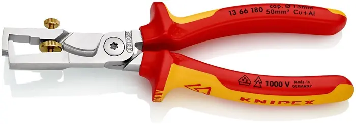 Preis Gesenkt Abisolierzange StriX L.180mm VDE verchr.Mehrkomp.-Hüllen KNIPEX