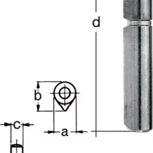 Sonderaktion Profilrolle Band-L.60mm STA blk Stift-Ø 6mm GAH VE: 24 Stück