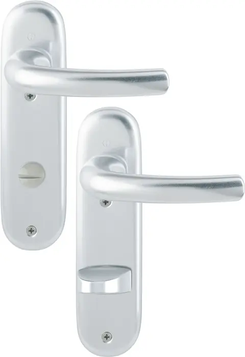 Zertifiziert Kurzschildgarnitur Tôkyô 1710/273KP Alu.F1 SK/OL rd Drückergrt.HOPPE