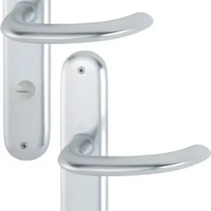 Top-Seller Langschildgarnitur Mar.1138/273P Alu.F1 SK/OL 78mm DIN L/R HOPPE