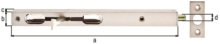 Neu Rohrkantriegel L.220mm B.20mm H.15mm STA silber m.Schließbl.GAH