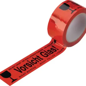 Garantierte Lieferung Warnklebeband PVC PVC,Vorsicht Glas L.66 m,B.48mm rot Rl.ENVIROPACK