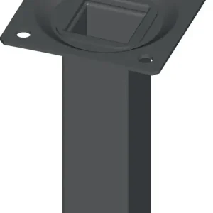 Bestpreis Möbelfuß schwarz RAL 9005 25x25mm H.800mm Platte ALFER ALUMINIUM VE: 4 Stück