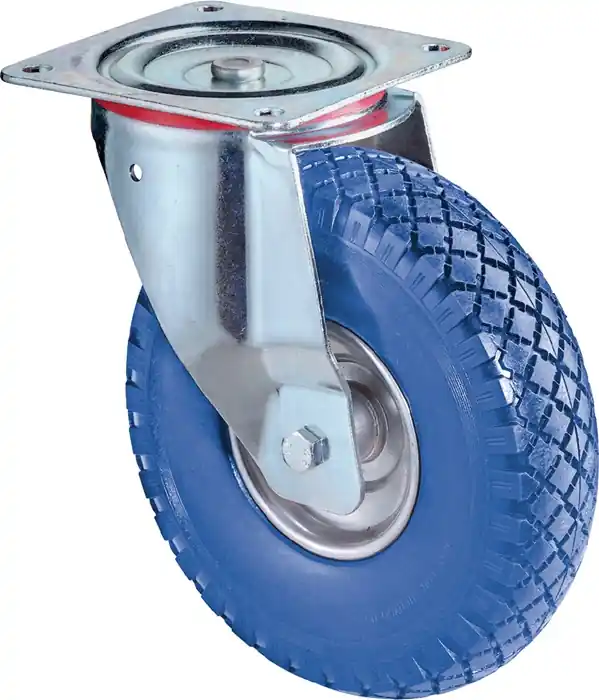 Rabatt Lenkrolle D.200mm Trgf.75kg m.Platte Radkörper STA PU schwarz BS ROLLEN