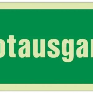 Rettungszeichen BGV A8 L297xB148mm Notausgang grün/weiß Folie Schneller Versand