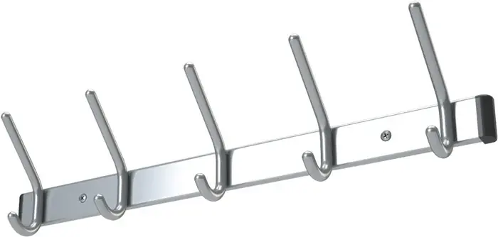 Wandgarderobe Alu.F1 naturf.5 Hut-/5 Mantelh.L.700mm Hakenabstand 150mm Letzte Chance