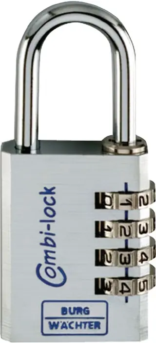 Angebot Zahlenvorhangschloss Combi Lock 90 Chromo Schlosskörper-B.40mm Alu.Zahlenroll.4 VE: 5 Stück