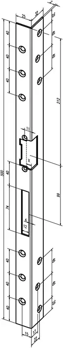 Bestseller Sicherh.-Winkelschließbl.312 L.500mm S.3mm STA geschliffen verz.DIN R ASSA ABLOY