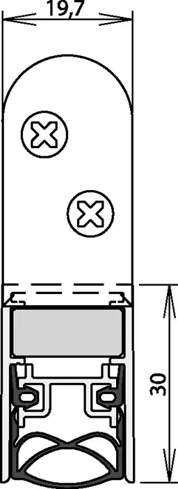Türdichtung Schall-Ex® Ultra WS 1-290 2-s.L.1208mm Alu.silberf.HLT ATHMER Neuheit