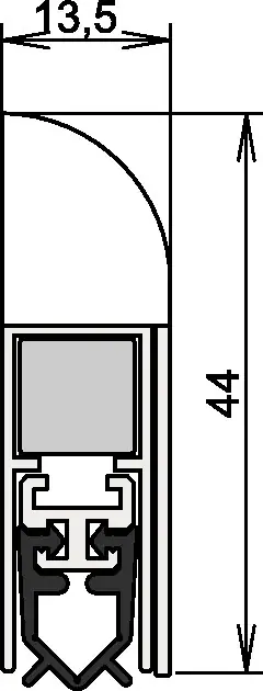 Türdichtung Wind-Ex 1-310 1-s.L.985mm Alu.silberf.HLT ATHMER Preis Gesenkt