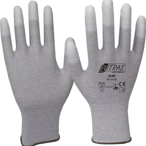 Geprüft Handschuhe Gr.11 grau/weiß EN 388,EN 16350 PSA II VE: 12 Paare