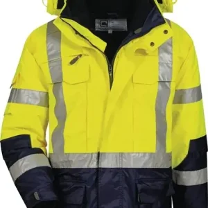 Kracherpreis Warnschutzparka Jekyll Gr.XL gelb/marine ELYSEE
