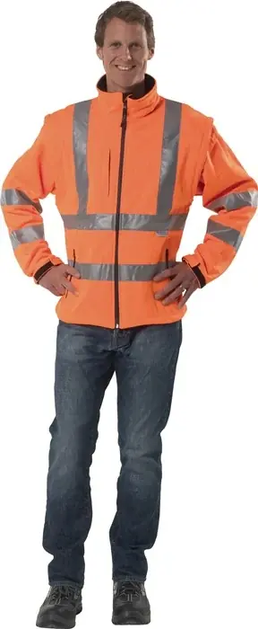 Direktkauf Warnschutz-Softshelljacke Gr.M orange PREVENT