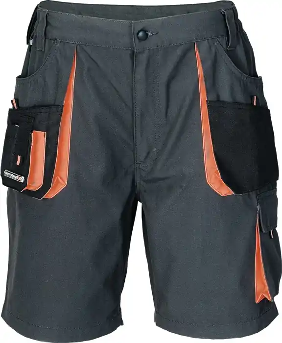 Geprüft Herrenshorts Gr.52 dunkelgrau/schwarz/orange TERRATREND