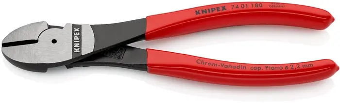 Echt Kraftseitenschneider L.180mm pol.Form 0 Ku.-Überzug KNIPEX