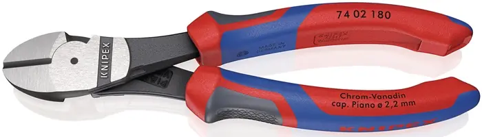Geprüft Kraftseitenschneider L.180mm pol.Form 0 Comfort-Griff KNIPEX