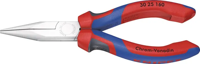 Finale Aktion Langbeckzange Gesamt-L.160mm Form 2 Kopf verchr.lang,flach-rund Comfort-Griff