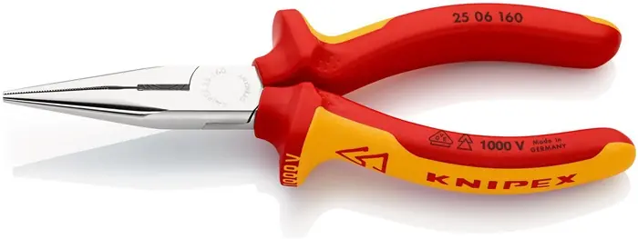 Flachrundzange DIN ISO 5745 L.160mm flach/rund ger.Mehrkomp.-Hülle VDE KNIPEX Jetzt Kaufen