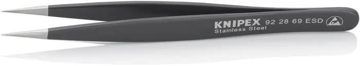 Präzisionspinzette L.130mm ger.kräftig rostfr.antimagn.elektr.ableitend KNIPEX Billig