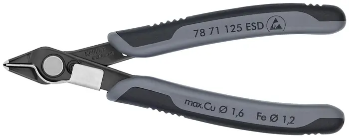 Elektronik-Seitenschneider Super-Knips® L.125mm Form 7 Facette nein brün.KNIPEX Top-Preis