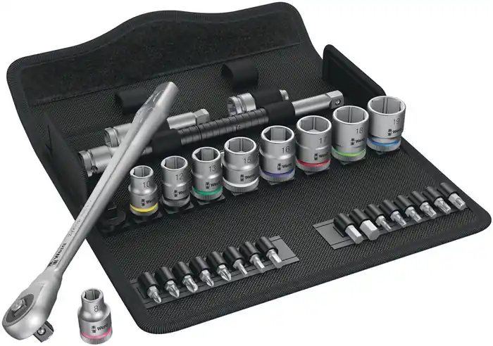 Ausverkauf Steckschlüsselsatz Zyklop Metal 29-tlg.3/8 Zoll SW 8-19mm Z.76 6KT WERA