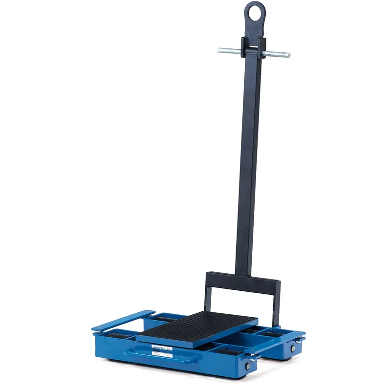 Wochenendangebot fetra Fahrwerk pulverbeschichtet blau RAL 5007 mit Deichsel
